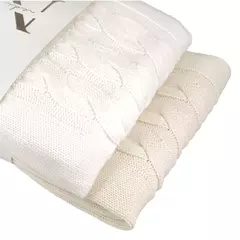 PIE CAMA QUEEN tejido 3 TRENZAS CREMA en internet