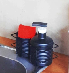 Esponjero aluminio pintado NEGRO - comprar online