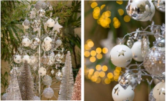 Arbol deco PLATA 1metro sin adornos - comprar online