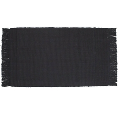 Alfombra 60x100cm c/flecos 100% algodon NEGRA en internet