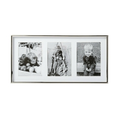 PORTARRETRATO METAL 9X13 CM. X 3 FOTOS