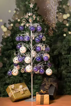 Arbol deco PLATA 1metro sin adornos