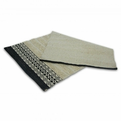 Alfombra 50x80cmnatural c/guarda gris y flecos - comprar online