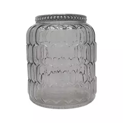 PORTAVELA DE VIDRIO GRIS 11x11x12,3cm - comprar online