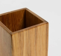 PORTACEPILLO ACACIA CUADRADO 10CM - comprar online