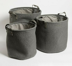 Canasto BOUCLE GRIS CILINDRO mediano