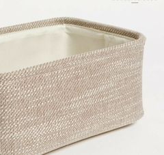 Canasto BEIGE RECTANGULAR chico - comprar online