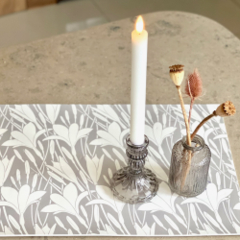 Setx2 candelabro vidrio GRIS D8.5 H10.5 cm - comprar online