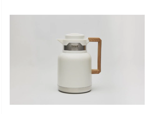 JARRA TERMICA DE ACERO INOXIDABLE 1L BLANCA