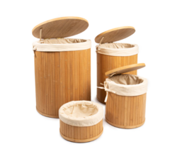 CESTO D42 x 52h CM GRANDE BAMBOO C/TAPA - comprar online