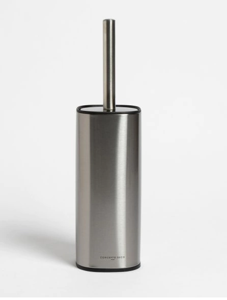 ESCOBILLA METAL SATINADO CUADRADO 36CM