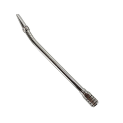 BOMBILLA SIMPLE BRONCE BAÑO PLATA 15cm