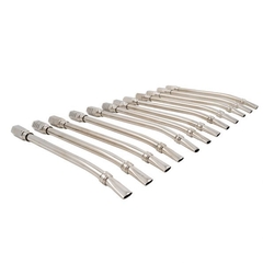 BOMBILLA SIMPLE BRONCE BAÑO PLATA 15cm - comprar online