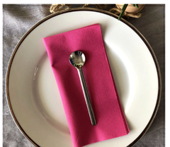 12 servilletas 40x40 simil tela FUCSIA
