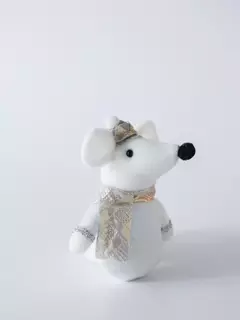 Adorno Colgante Ratón Blanco 12 Cm - comprar online