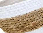 Canasto Fibra Org. Nat./Bco. Gde. 27x25cm en internet