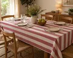 Mantel 1.5x2.5m FRANJA Bordó IMPERMEABLE