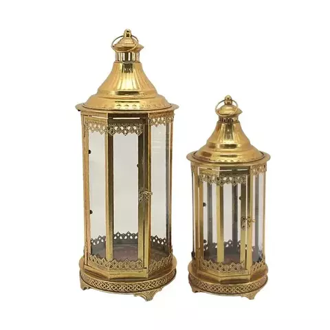 Setx2 faroles 67X26,5X26,5CM 50X21,5X21,5CM