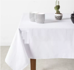 Mantel 180x180 antimanchas BCO c/añadido
