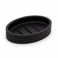 Jabonera polyresin negra 9x13cm - comprar online