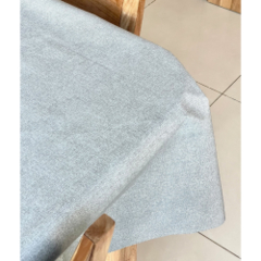 Mantel 1.4x1.0m Ecocuero Simil LINO Gris Claro