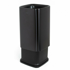 Cesto negro 7 lt 30x18x18cm ACERO INOX PULIDO - comprar online