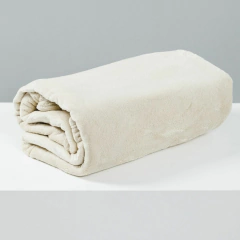 Frazada polar QUEEN cama 1.6x2 NATURAL