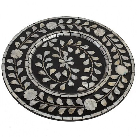 PLATO DE SITIO FLORES NACAR 33cm