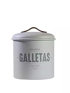 TARRO GALLETAS BLANCO CUERO (2,6 L)