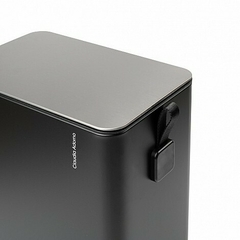 Cesto Recto 10lt acero negro 33 X 19 X H38 cm en internet
