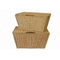 Canasto Trapecio con tapa 40x29x21 cm