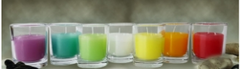 Vela vaso vidrio aromático - blancas