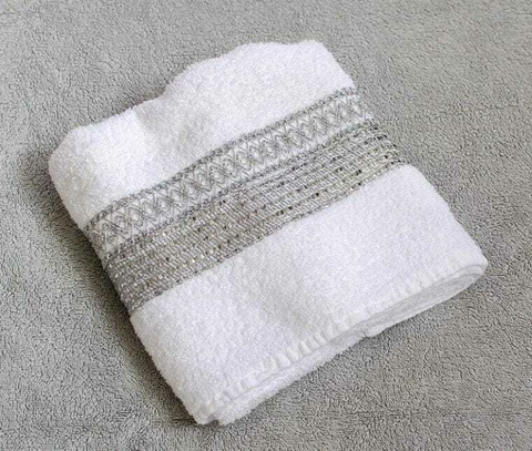 TOALLA DE ROSTRO BCA GALÓN DOBLE PLATA