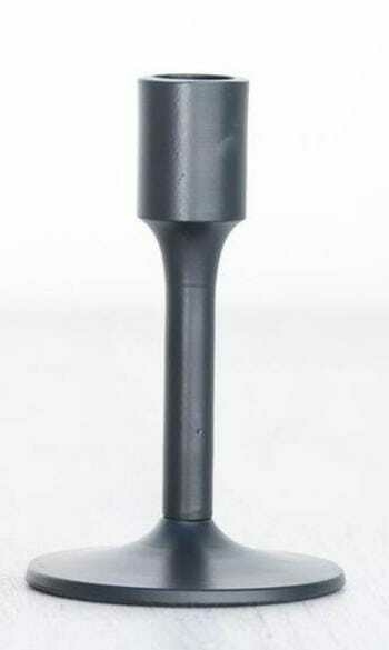 Candelabro con base lisa Black 18cm