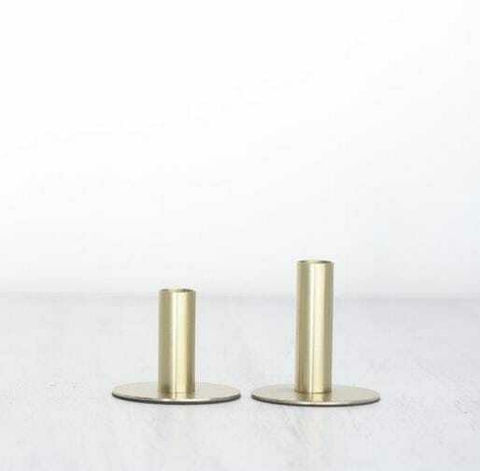 Candelabro base a rayas Gold Medio