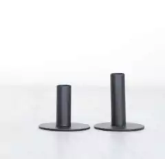 Candelabro base a rayas Black Pequeño