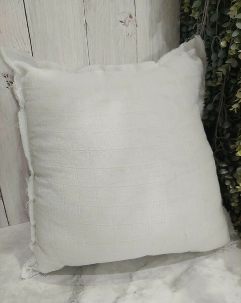 Almohadon 50X50cm gasa doble BLANCO