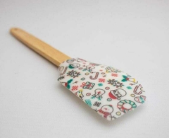 ESPATULA SILICONA Decorada, mango madera 29cm - comprar online