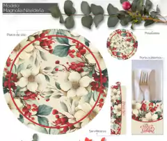 PLATO DE SITIO MAGNOLIA NAVIDEÑA X24 UN. - comprar online
