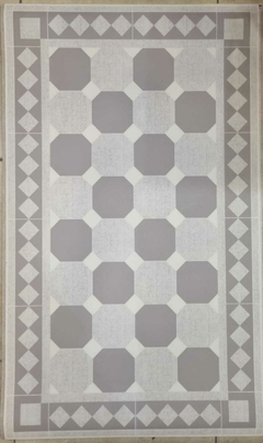 Alfombra vinílica 014- 60x98cm comb. blanco/gris - comprar online