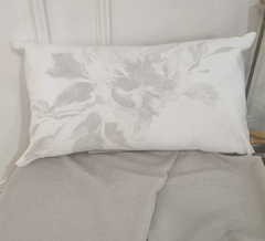 Almohadon Tusor Acuarela 30x50cm gris - comprar online