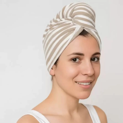 Turbantes de Flannel - Rayado