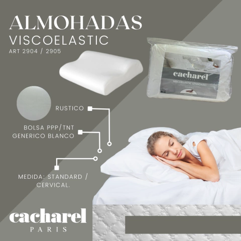 Almohada CACHAREL Inteligente con Memoria - Cervical - Funda con Cierre