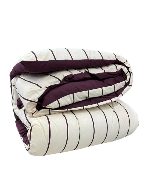 Plumón Siliconado RAYADO | Algodón 180 Hilos | 1 1/2 Plaza - TWIN Size