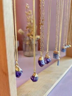 Collar Amatista dorado - Calma y Claridad ✨