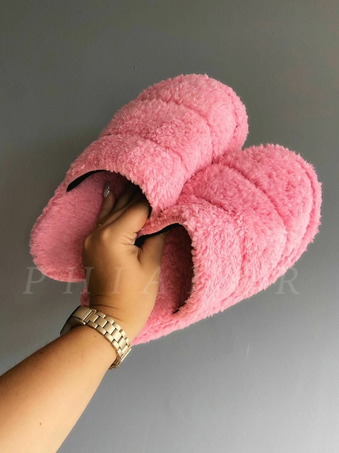 Pantuflas peluche (rosa)