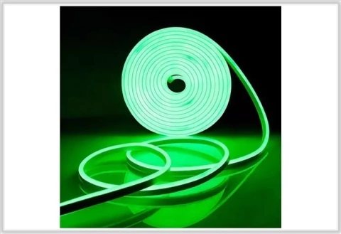 FITA LED NEON 5M 10W/M VERDE 12V IP65