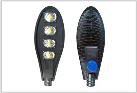 7104.6K - LUMINÁRIA PÚBLICA LED COB 200W 6000K IP66 19.500LM C/BASE PRETA