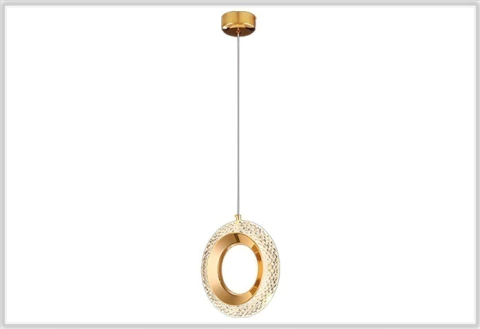 PENDENTE ANEL DE CRISTAL LED 6W 3 TONS