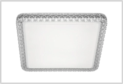 PLAFON SHINE LISO SOB QUADRADO LED 24W 3 TONS TRANSLÚCIDO